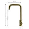 Pure.Sink Elite Steel Pure kitchen faucet PVD brushed gold PS8010-60